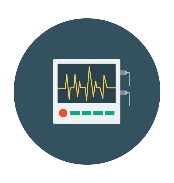 Heartbeat scherm gekleurde Vector Icon — Stockvector