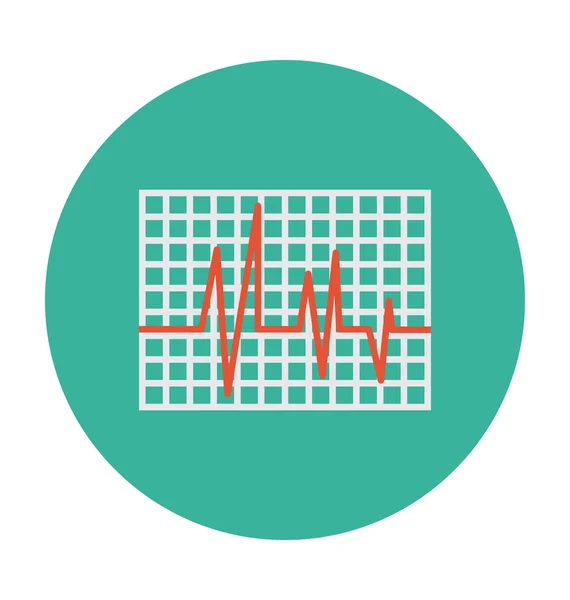 Heartbeat scherm gekleurde Vector Icon — Stockvector