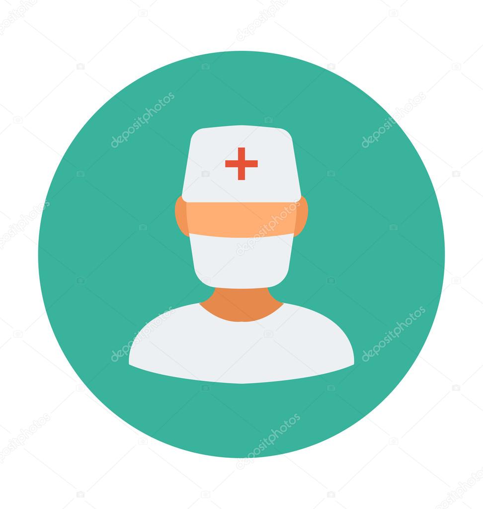 Nurse Colored Vector Icon