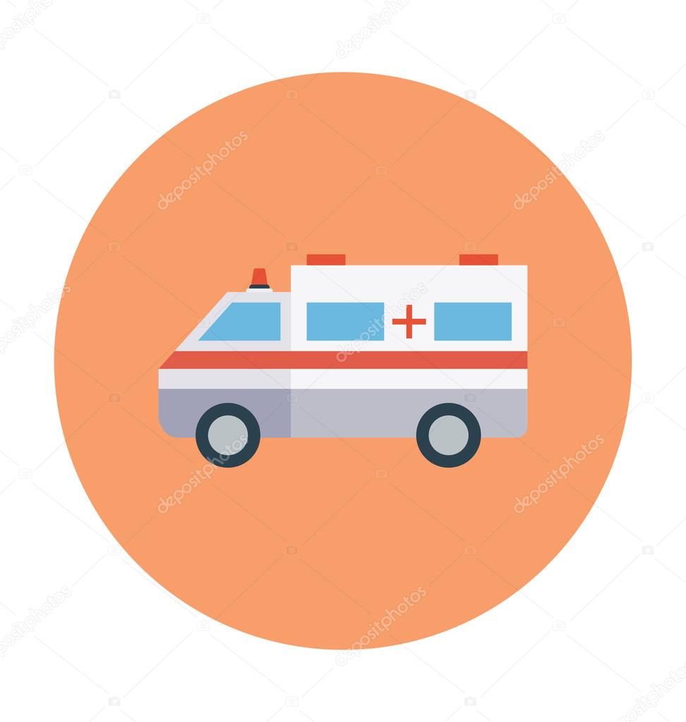 Ambulance Colored Vector Icon