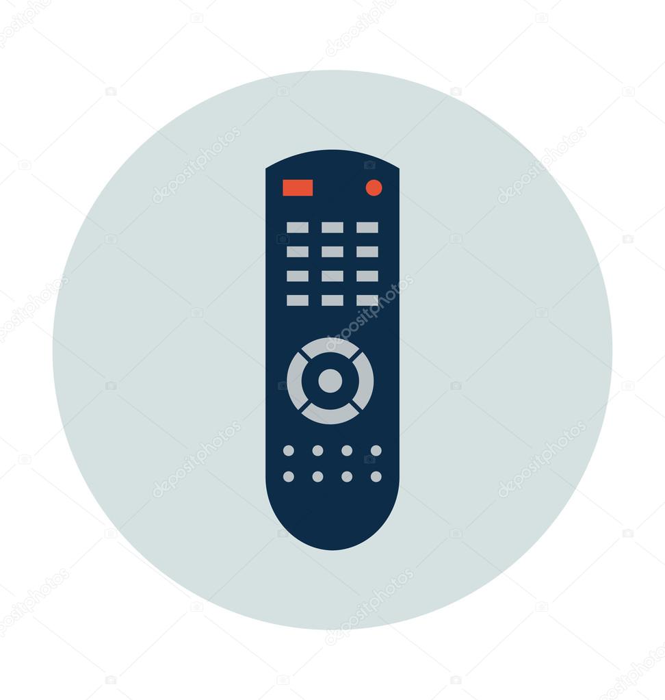 TV Remote Colored Vector Icon