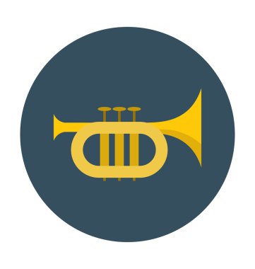 Trompet renkli vektör simgesi