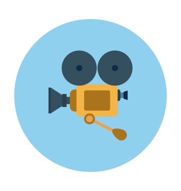 Film kamera renkli vektör simgesi