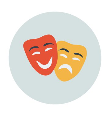 Maske renkli vektör simgesi