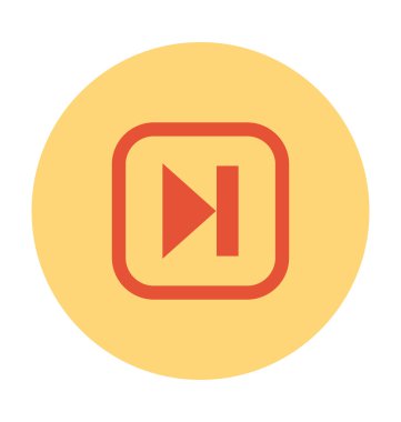 İleri düğmesi renkli vektör simgesi