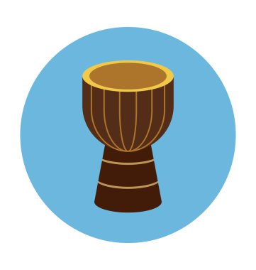 Djembe renkli vektör simgesi