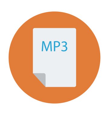 MP3 dosya renkli vektör simgesi