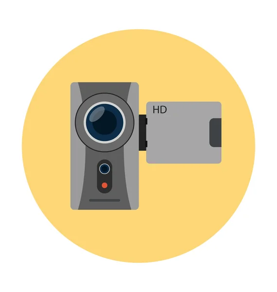 Video kamera renkli vektör simgesi — Stok Vektör
