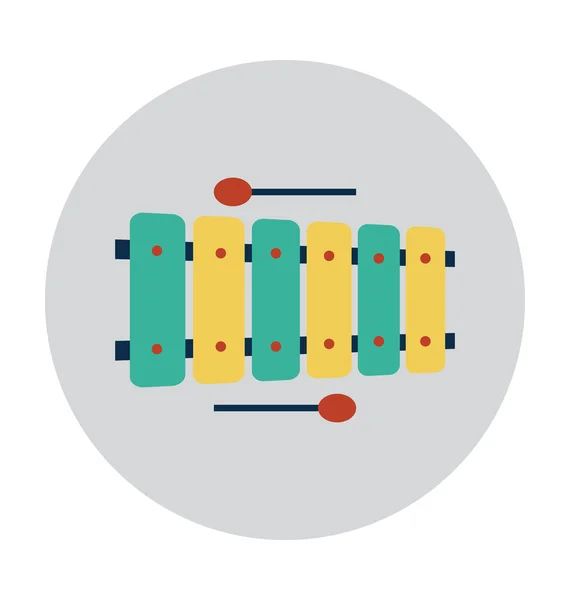 Xylofon barevné vektorové ikony — Stockový vektor