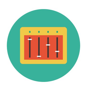 Ses Ekolayzır renkli vektör simgesi