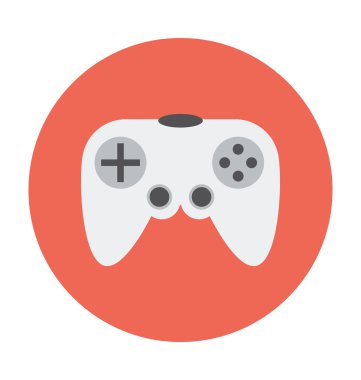 Oyun kumandası renkli vektör simgesi