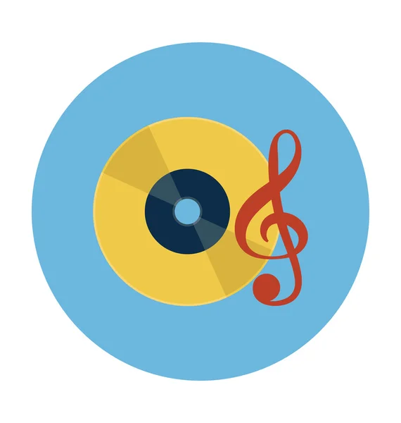 Música coloreada Vector icono — Archivo Imágenes Vectoriales