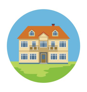 Farmhouse Colored Illustration