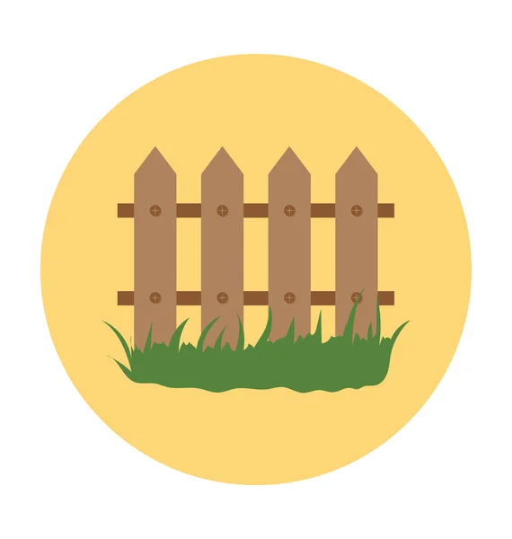 Fence Colored Vector Illustration — Stock Vector