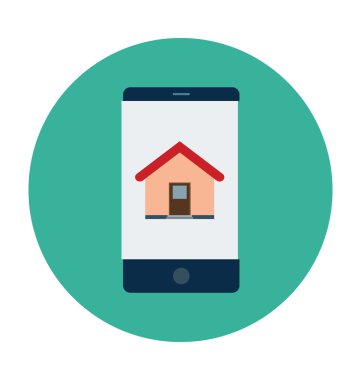 Mobil ekran renkli vektör çizim