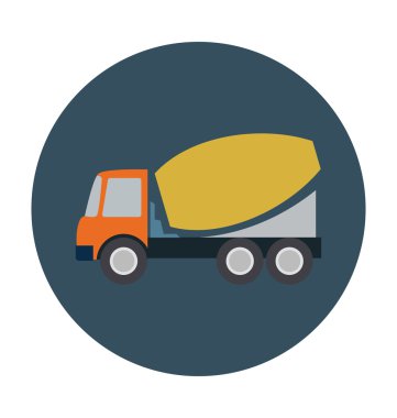 Vektör çizim inşaat kamyonu renkli