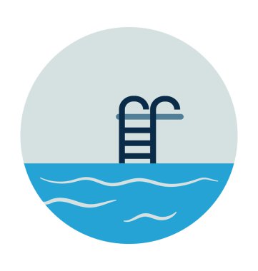 Yüzme Havuzu vektör çizim renkli