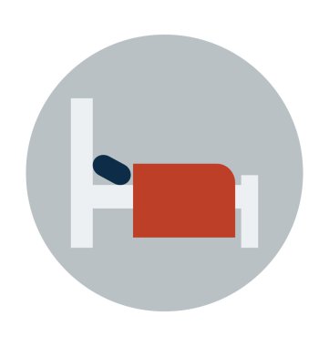 Renkli vektör çizim yatak