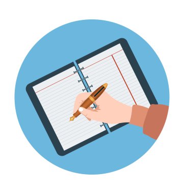 Defter vektör çizim renkli