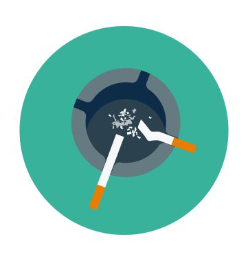 Kül tablası vektör çizim renkli