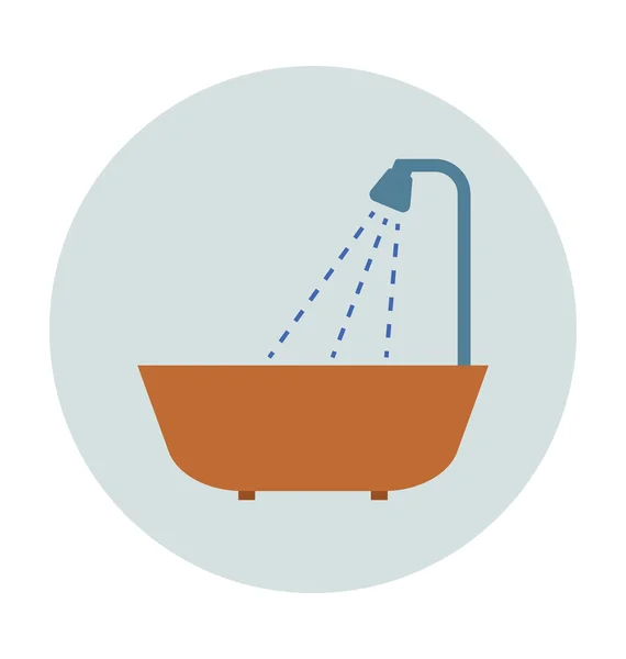 Illustration vectorielle colorée de baignoire — Image vectorielle