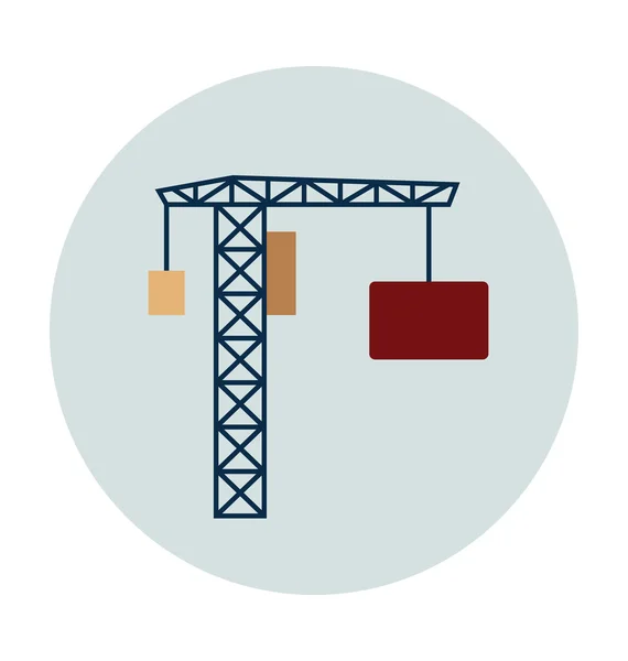 Illustration vectorielle colorée de grue à tour — Image vectorielle