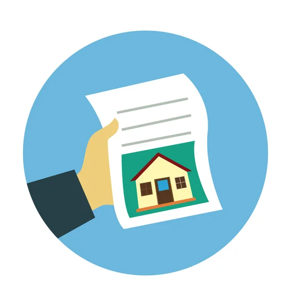Formulário de aplicação de hipoteca ilustração vetorial colorida — Vetor de Stock
