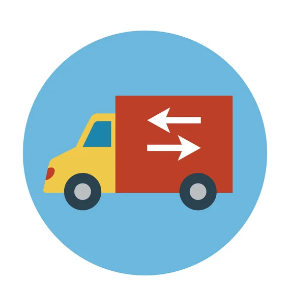 Delivery Van Colored Vector Illustration — Stock Vector