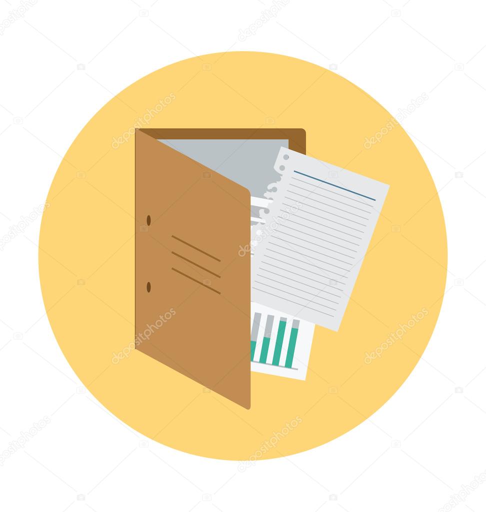Paper Folder Colored Vector Illustration