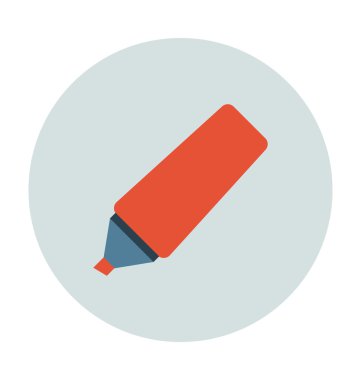 Vurgulayıcı vektör çizim renkli