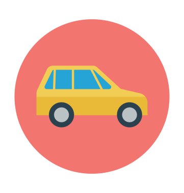 Hatchback vektör çizim renkli