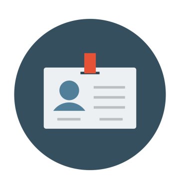 Kimlik kartı vektör çizim renkli