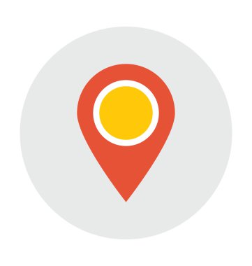 Harita PIN vektör çizim renkli