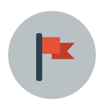 Golf bayrak vektör çizim renkli