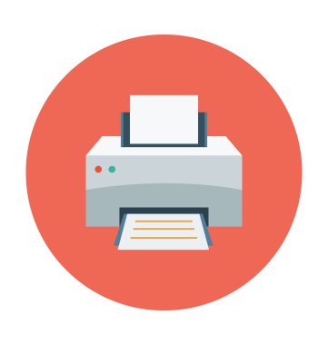 Vektör çizim yazıcı renkli