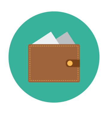 M-cüzdan vektör çizim renkli