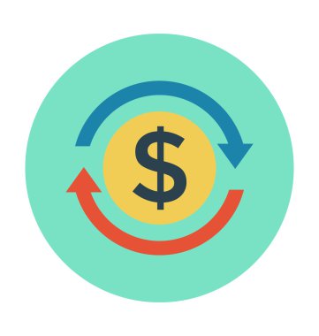 Para birimi değeri vektör çizim renkli