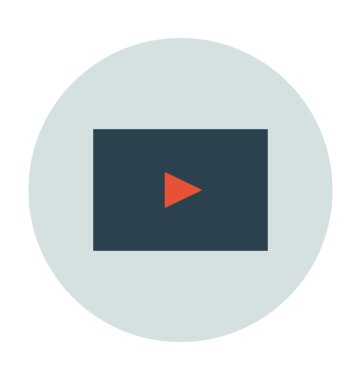 Video oynatıcı vektör çizim renkli