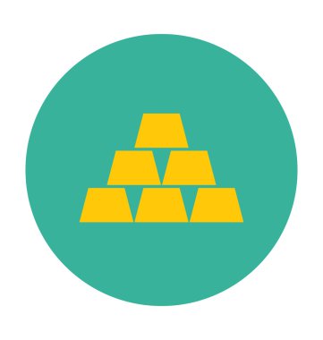 Altın külçe vektör çizim renkli