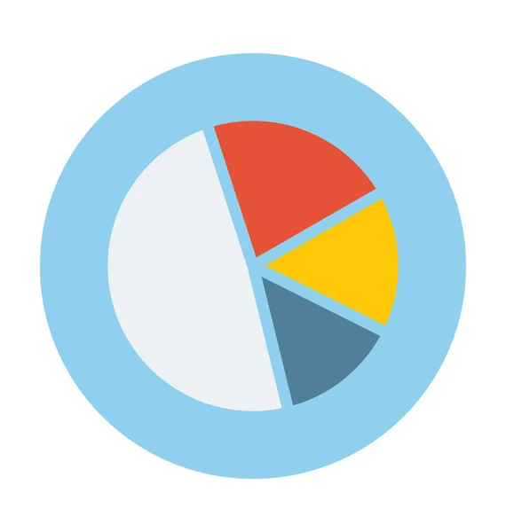 Gráfico de torta ilustração vetorial colorida — Vetor de Stock