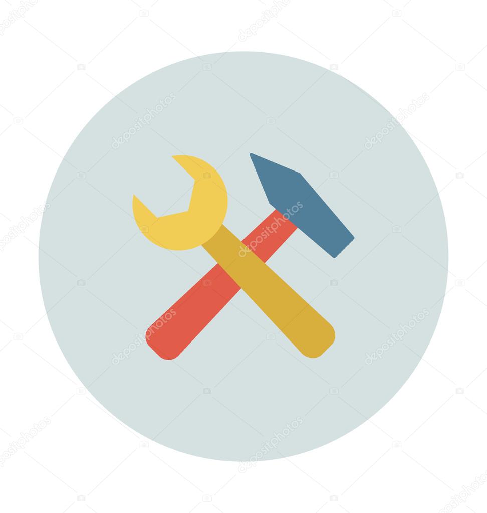Work Tools Colored Vector Illustration