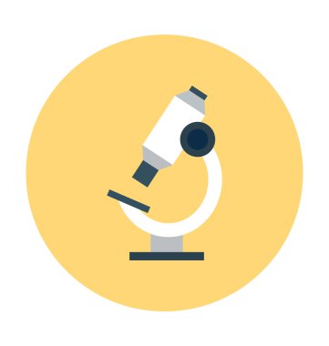 Mikroskop renkli vektör simgesi