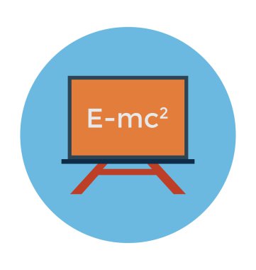 Einstein formül renkli vektör simgesi