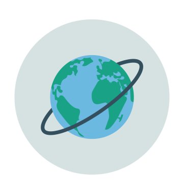 Gezegen renkli vektör simgesi