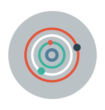 Güneş sistemi renkli vektör simgesi