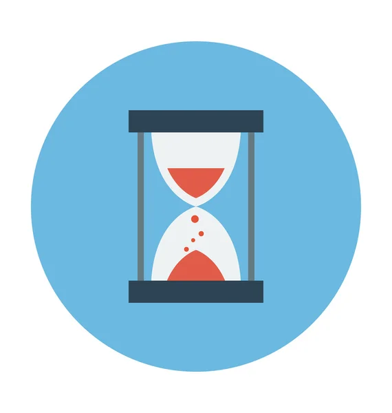 Reloj de arena de color Vector icono — Vector de stock