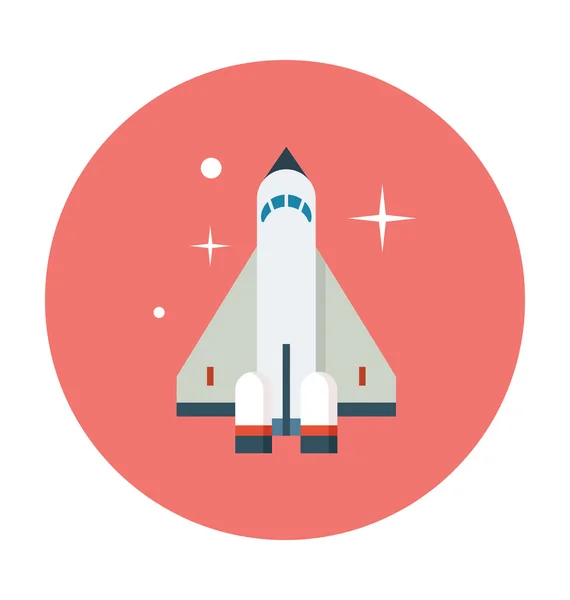 Rocket  Colored Vector Icon — Stock Vector