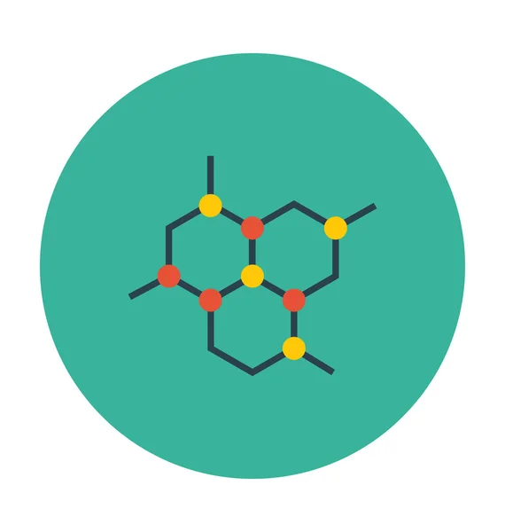Hexagones de color Vector icono — Vector de stock