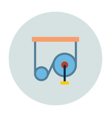 Elektrik devresi renkli vektör simgesi