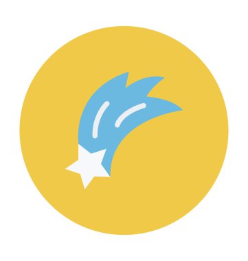 Kayan yıldız renkli vektör simgesi